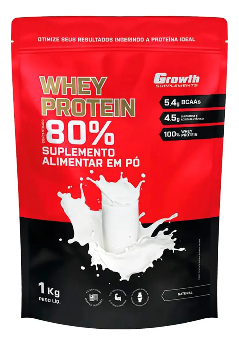 Whey Concentrado 80% Protein — Growth 1kg