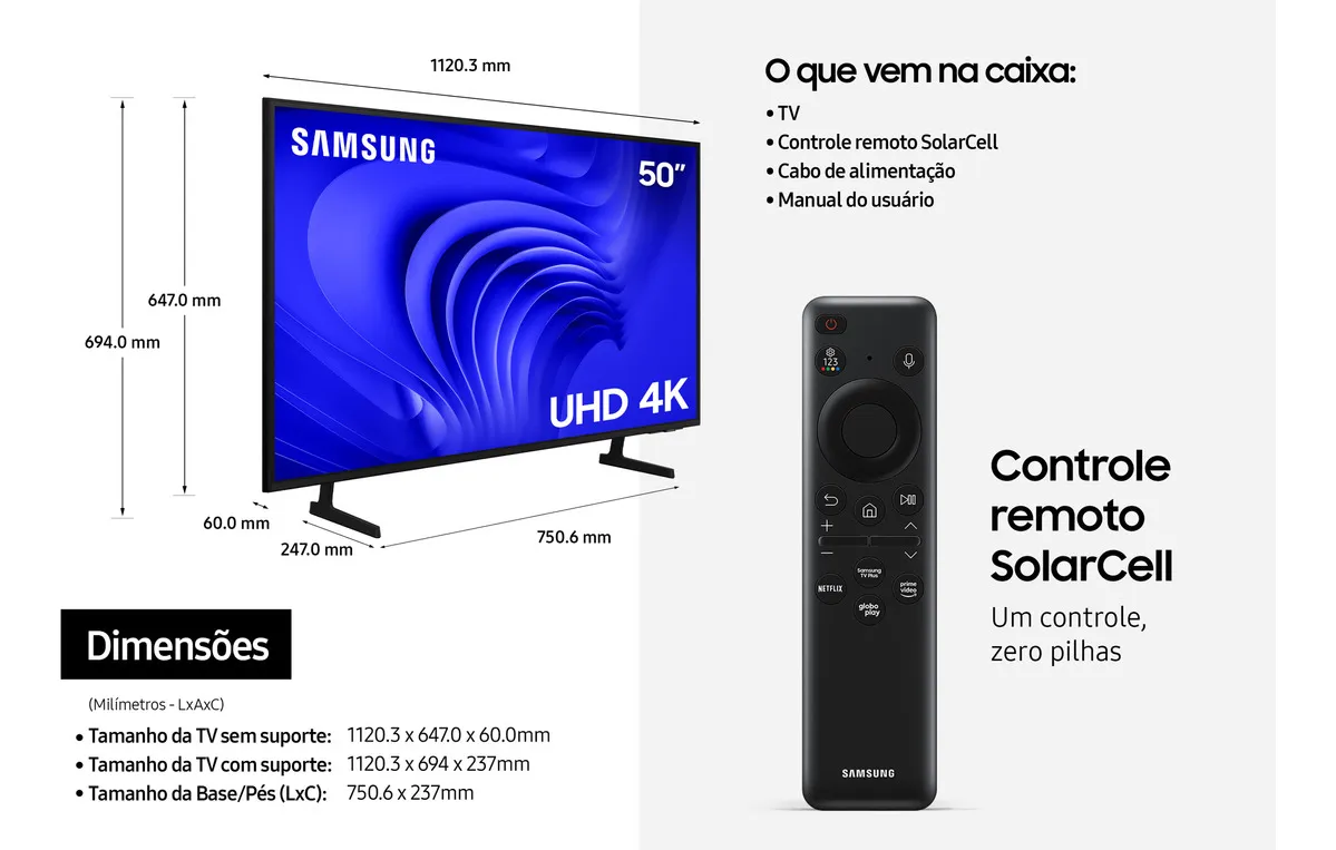 Samsung DU7700 - Traseira