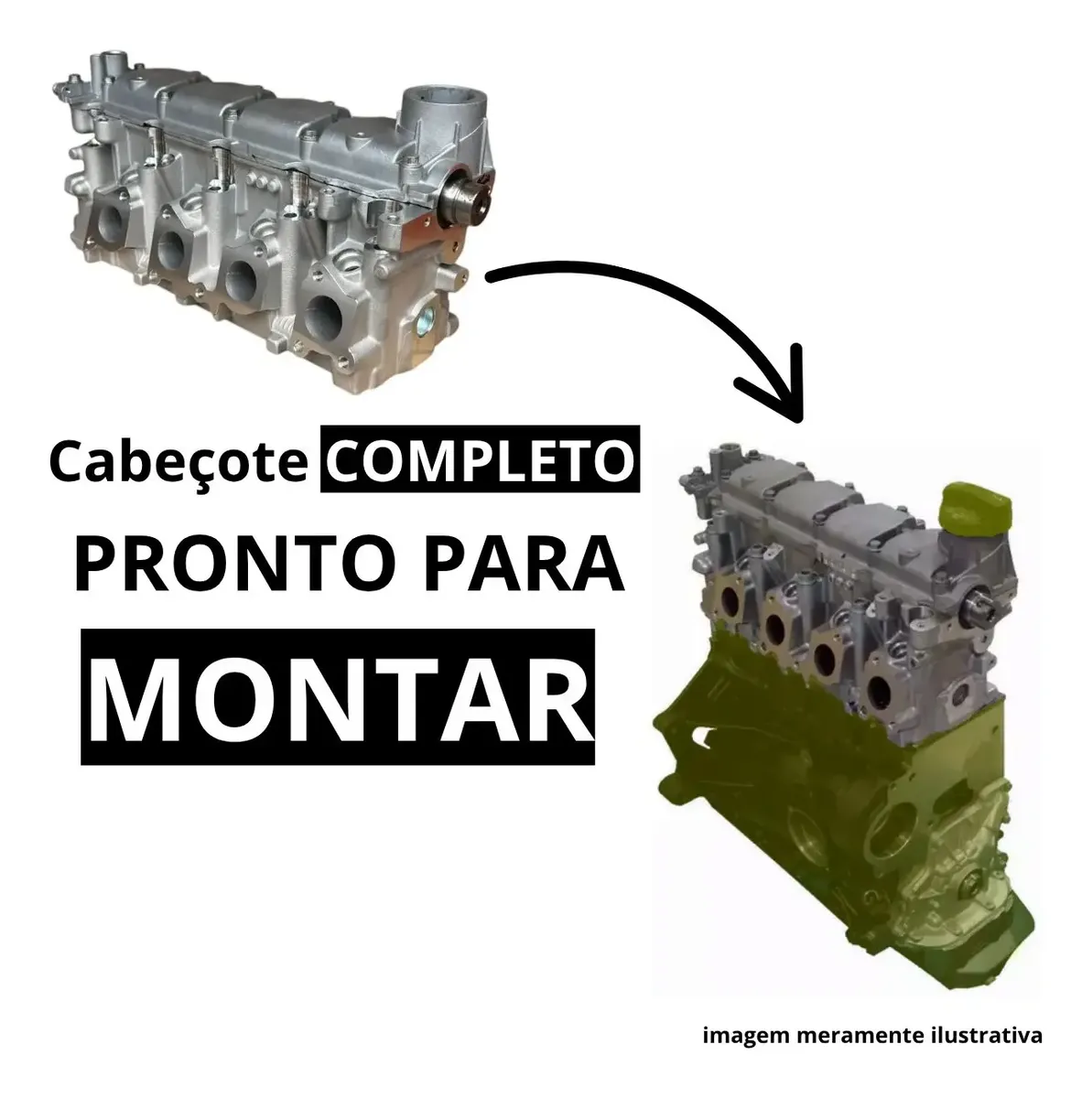 Detalhe Cabeçote Motor EA111 Montado